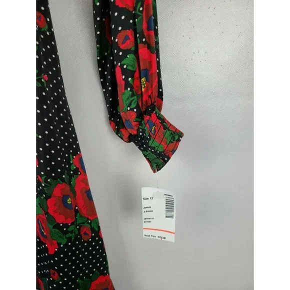 Free People Morning Light Poppy Mini Dress Size 12 - Picture 6 of 12